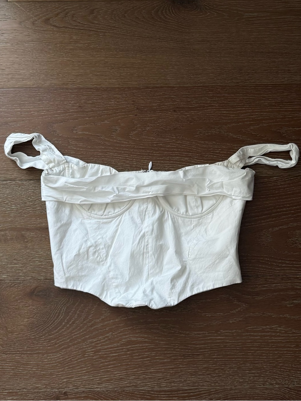 Mistress Rocks White Off-Shoulder Corset Top